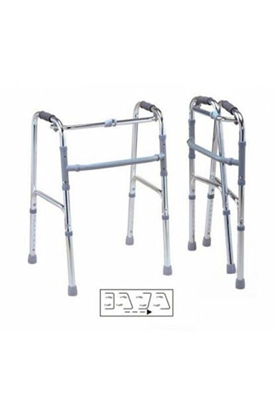 Ithal Alüminyum Walker Wolker Yürüteç Hareketli Katlanabilir Walker