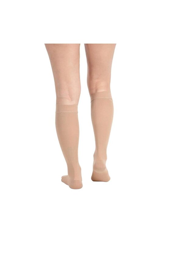 Ccl2 Diz Altı Burnu Açık Çorap Siyah