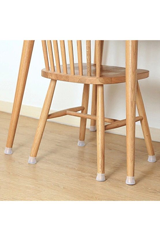 30 Adet Masa Sandalye Mobilya Ayağı Silikon Kılıf -Gürültü Emici Parke Silikon