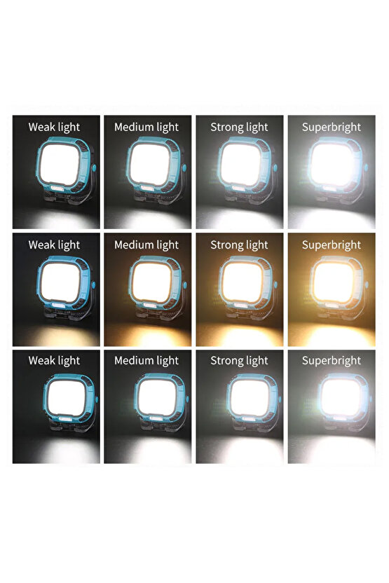 MX-W891 400K 700K Kırmızı 3 Cob Ledli 30 Watt Çok Fonksiyonlu Çalışma Lambası Mıknatıslı