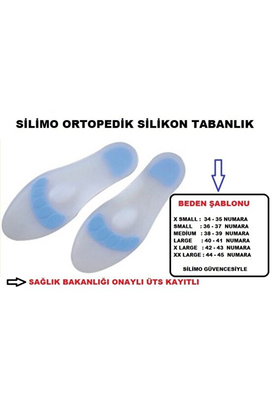 Tam Ortopedik Anatomik Silikon Ayakkabı Tabanlığı Topuk Dikeni Tabanlık