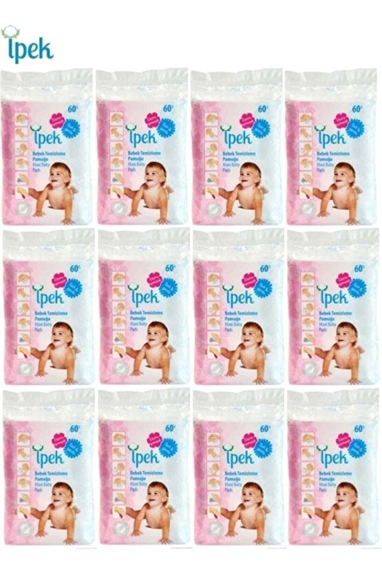 İpek Hidrofil Maxi Bebek Pedi 60lı (12li Paket)
