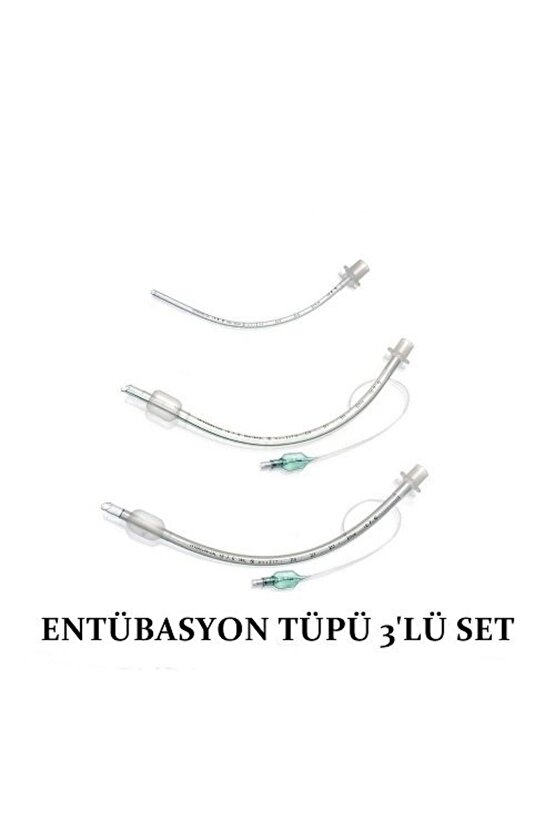 Entübasyon Tüpü 3Lü Set Endotrakeal Tüp Balonlu