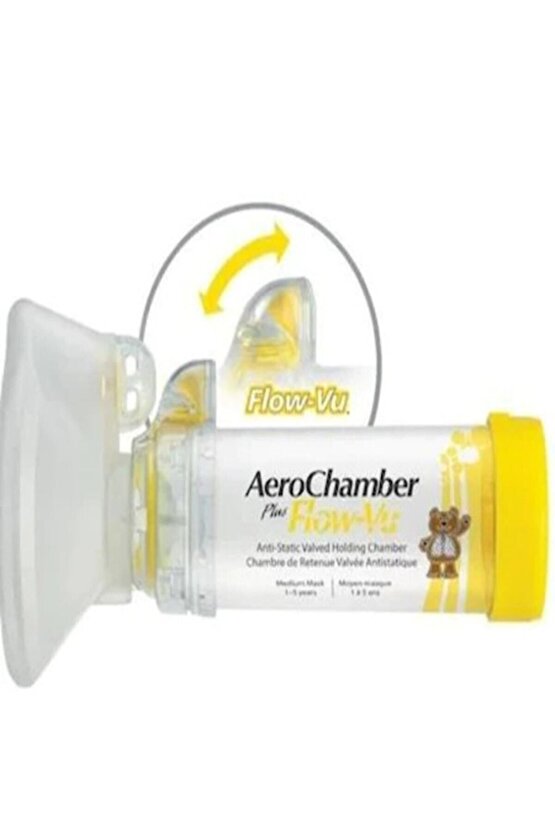 Sarı Flow-vu Chamber 1-5 Yaş Aerochamber