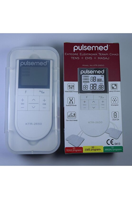 Pulsemed Entegre Elektronik Terapi Cihazı Tens-EMS-Masaj Özelliği Şarj Edilebilir