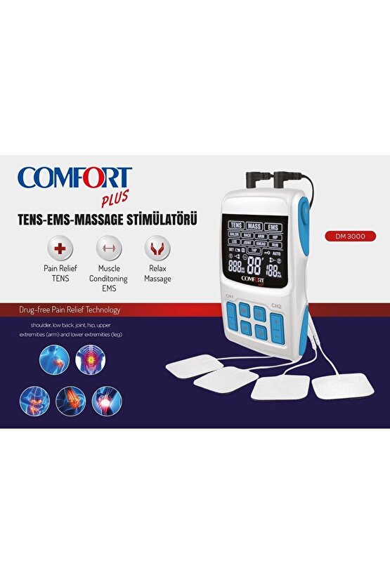 Comfort Dm 3000 Dijital MasajEMSTens Cihazı