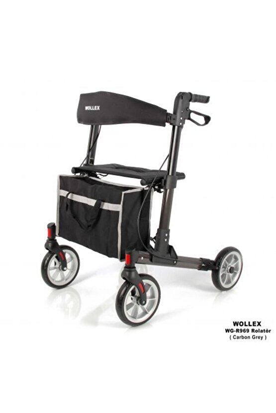 Alüminyum Tekerlekli Rolatör Kırmızı