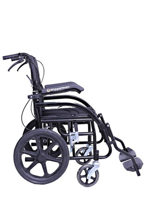 W 104 Alüminyum Refakatçı Frenli Hafif Tekerlekli Sandalyesi