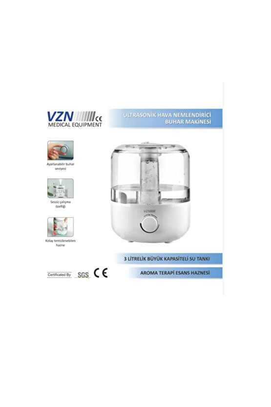 VZN Ultrasonik Hava Nemlendirici Buhar Makinesi