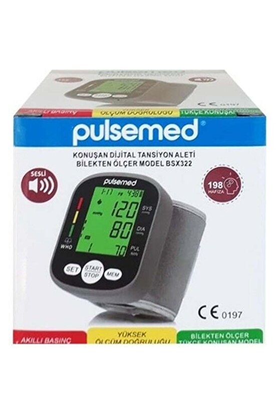 Pulsemed Konuşan Bilekten Dijital Tansiyon Aleti BSX322Pulsemed