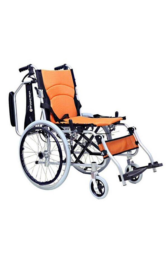 W 202 Alüminyum Özellikli Manuel Katlanabilir Refakatçi Hasta Yaşlı Engelli tekerlekli Sandalyesi