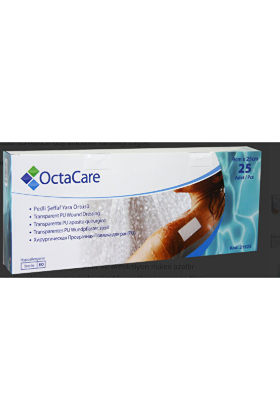 OctaCare Şeffaf Yara Örtüsü 9 cm x 25 cm 25 Adet