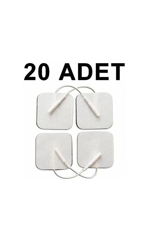 20 Adet Tens Pediı Kablolu Yedek Elektrot 5x5 Tens Pedi