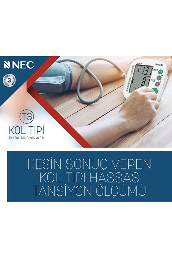 NEC-T3 Kol Tipi Dijital Tansiyon AletiMedisana Medikal Ürünler