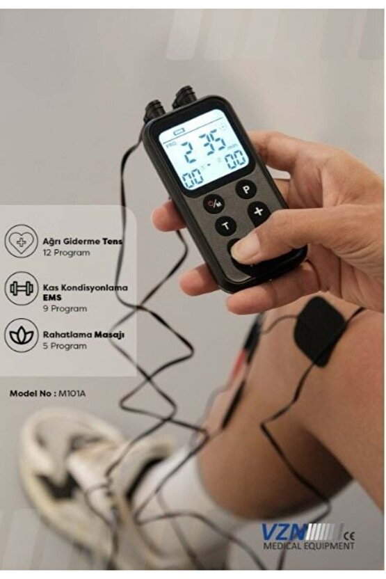 Vzn Tens Cihazı- Kombo Elektroterapi Cihazı 3Ü 1 Arada EMS-TENS-MASAJ Özellikli