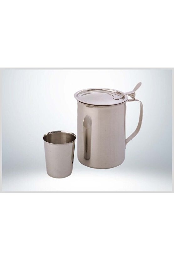 Çelik Sürahi.. Kod..11512161 Çap 12 ( cm ) Yükseklik 16 ( cm ) Çelik Sürahi Kapaklı