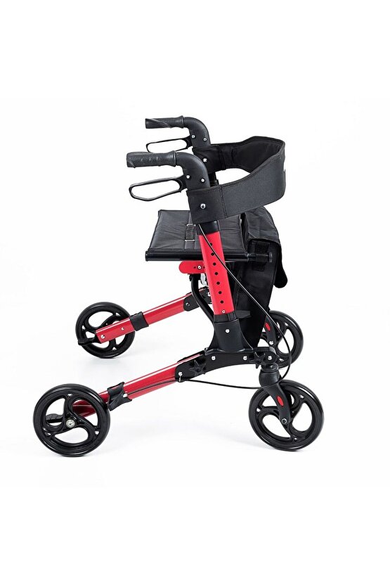 Comfort Plus DM-9102 Kırmızı Lüx Alüminyum Rolatör