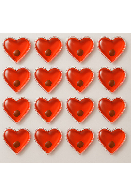 Kırmızı Kalp Jel Isıtıcı Cep Sobası 40 Adet