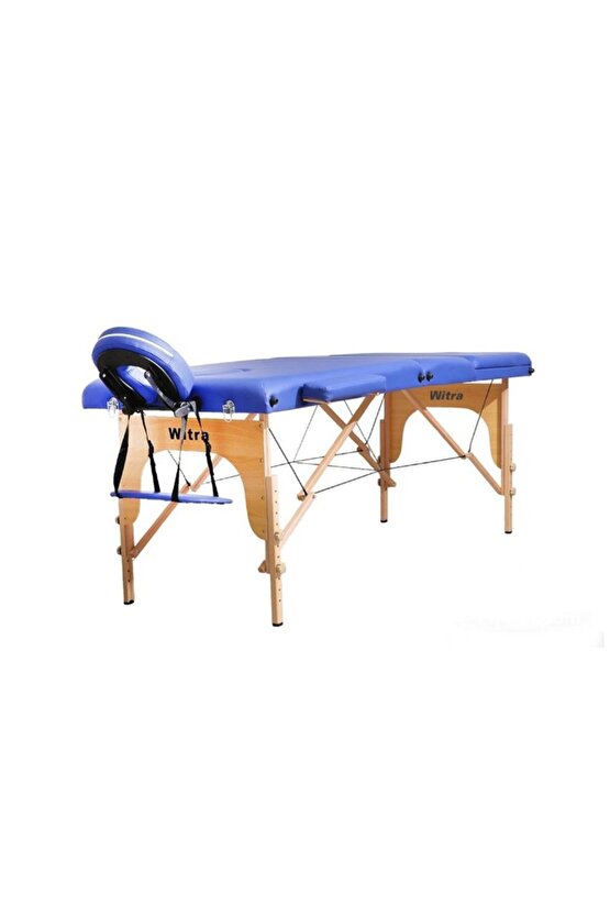 Mavi 3 Parçalı Katlanabilir Masaj Yatağı, 250 kg Kapasiteli