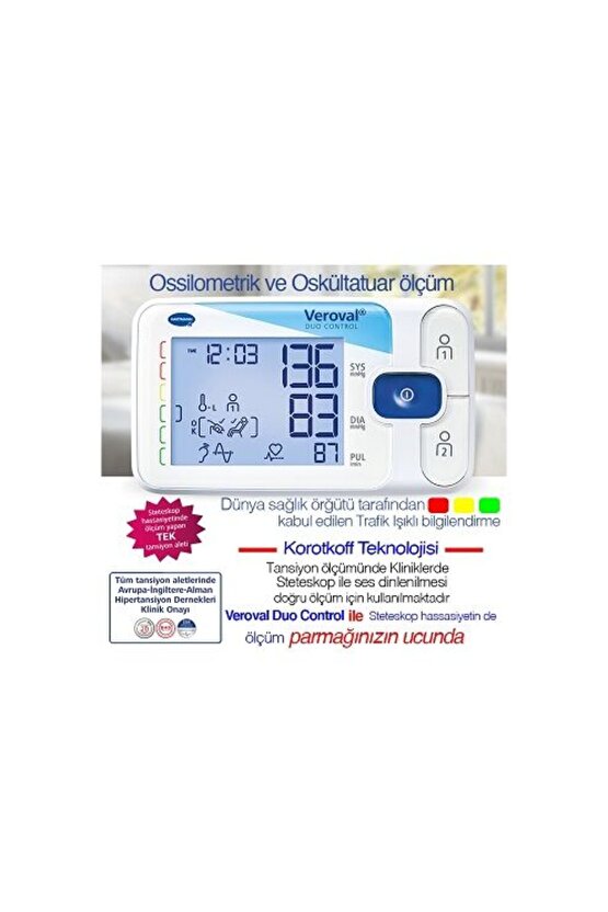 Tansiyon Aleti, Veroval Duo Control, Osilometrik Ve Oskültatuar ÖlçümHartmann
