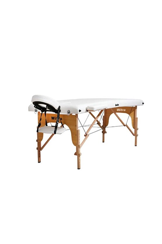 Beyaz 3 Parçalı Katlanabilir Masaj Yatağı