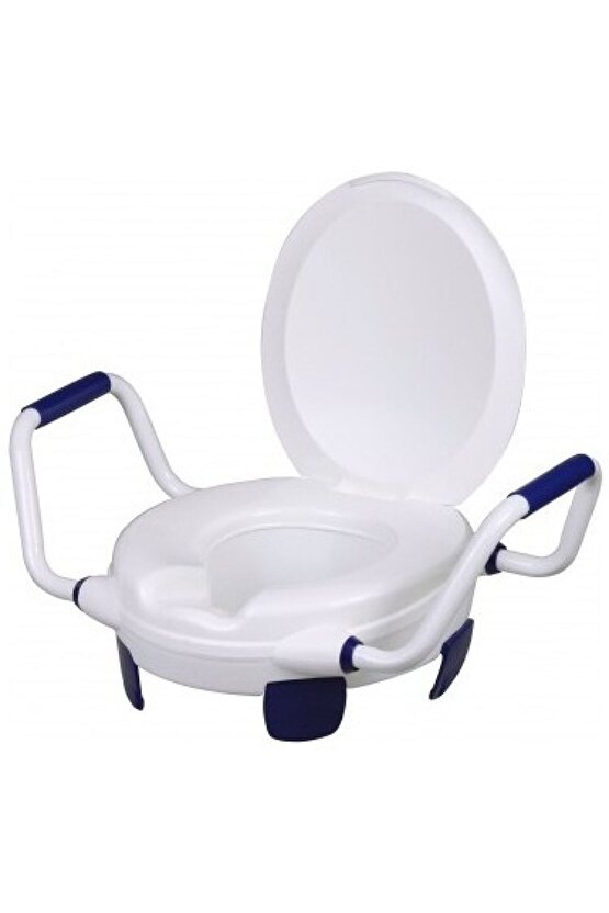 Yerli Klozet Yükseltici Kapaklı Kulplu MEDİKAL