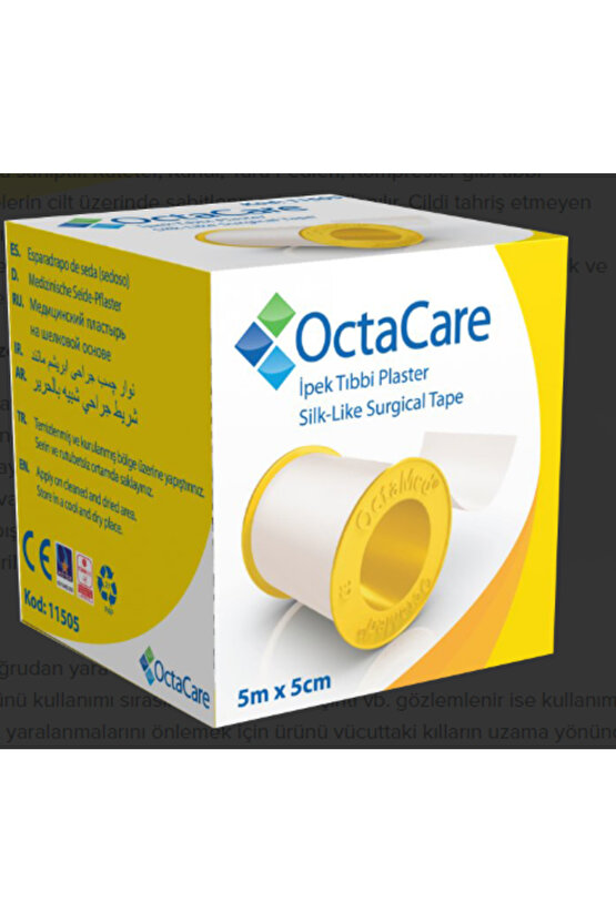 OctaCare İpek Tıbbi Plaster 5 m x 5 cm 1 Adet