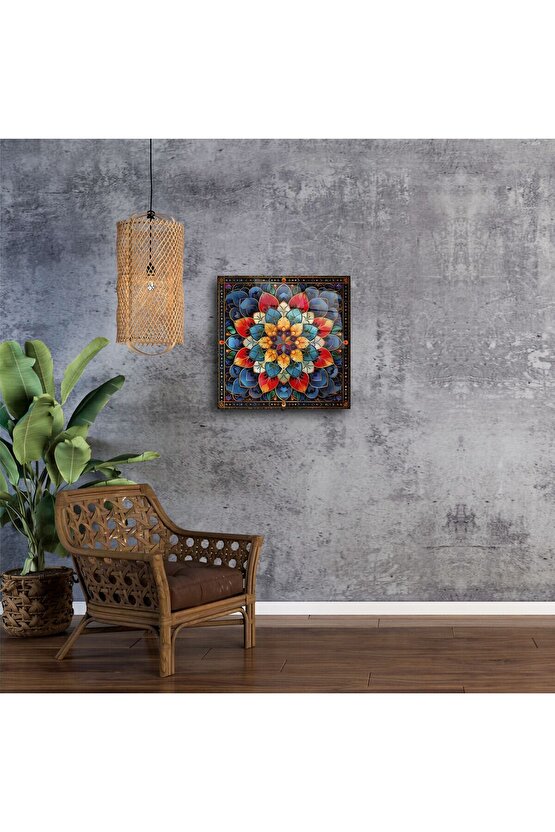 Cam Tablo Mandala Desenli
