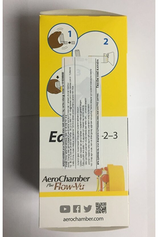 Flow-vu Sarı 1-5 Yaş Aerochamber