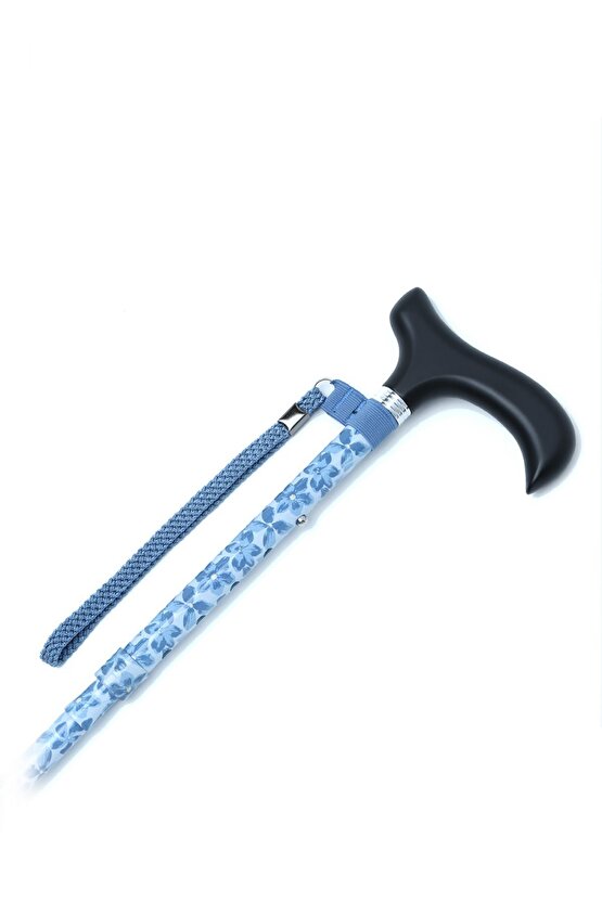 MF606 Katlanır Baston B044-8449-1 Mavi Çiçekli