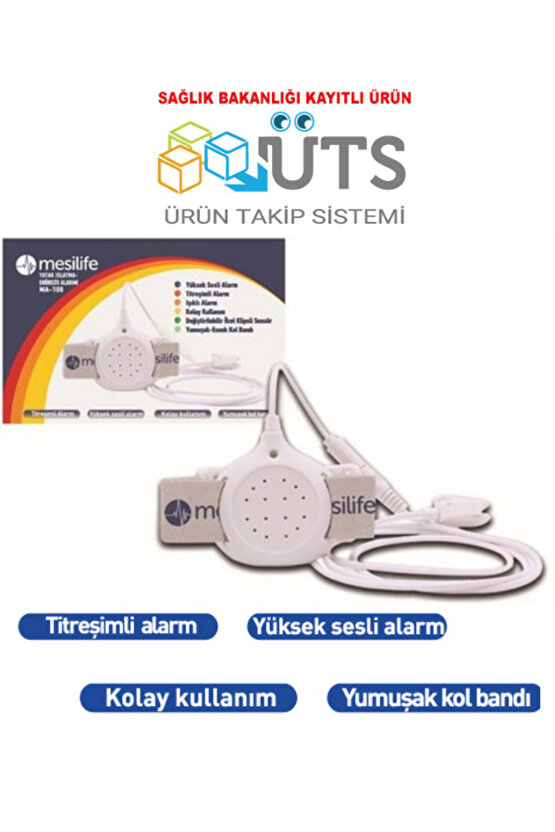MESİLİFE Enürezis Yatak Islatma Idrar Alarm Cihazı Sesli Titreşimli Uyarı