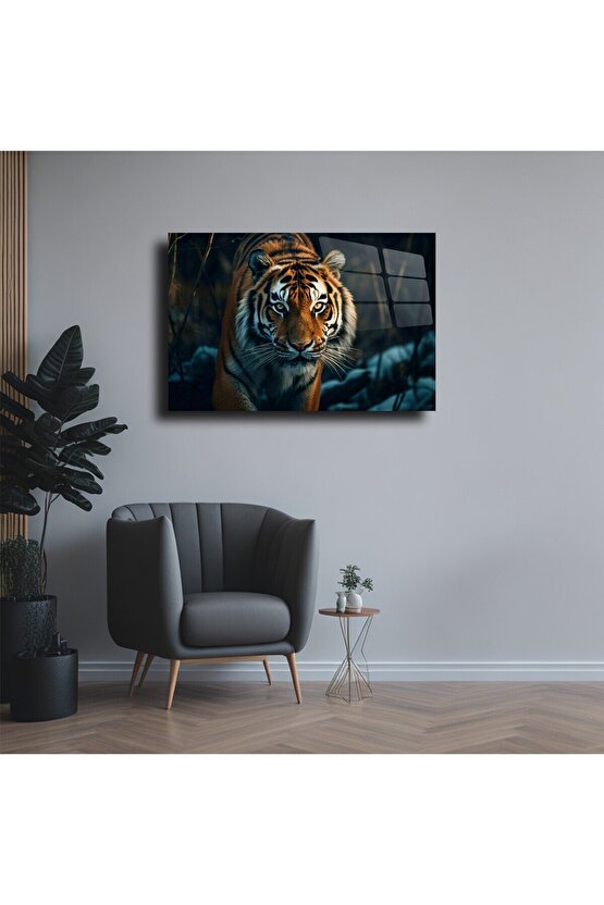 Kaplan Görseli Cam Tablo Duvar Dekoru 2