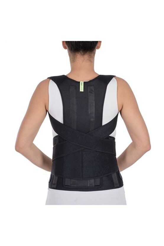 Neopren Dorselomber Korse Siyah (omur Fıtıklarında, Kemik Erimesi, Bel Agrısı)