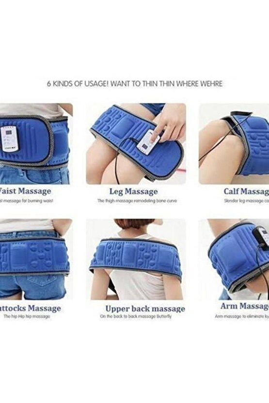 5 Motorlu Ve Masaj Kemeri Elektrikli Titreşimli Bel Egzersiz Bacak Göbek Karın Masajı