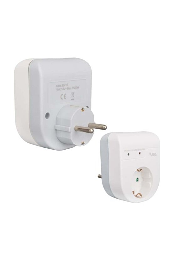 VEA VE-22416 16 AMPER - 3500 WATT LED GÖSTERGELİ TEKLİ AKIM KORUMALI PRİZ