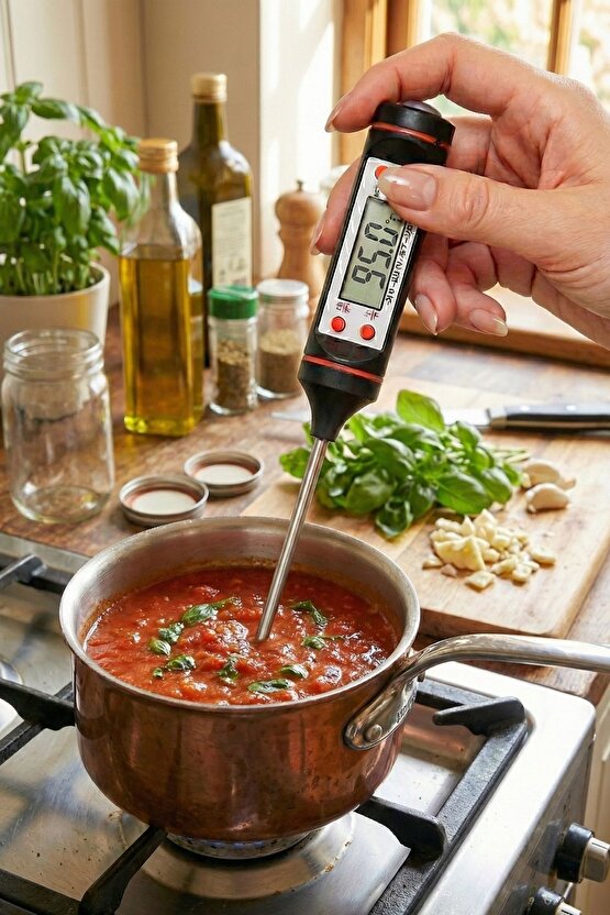 Gıda Termometresi Mutfak Yoğurt Mama Et Tavuk Balık İçin Hassas Ölçüm Sıcaklık Ölçer