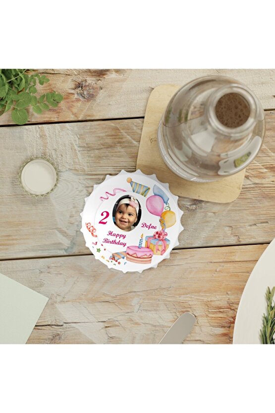 50 Adet Kapak Açacak Resimli Kişiye Özel Magnet Buzdolabı Süsü, Doğum Günü Çocuk 5