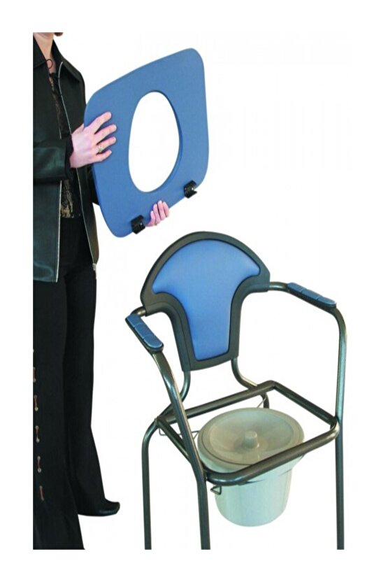 30102 Open Klozetli Sandalye Boy Ayarlı Gri Renk