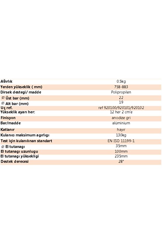 Herdegen 200915 Advance Kanedyen  Koltuk Değneği Mor 1 Adet