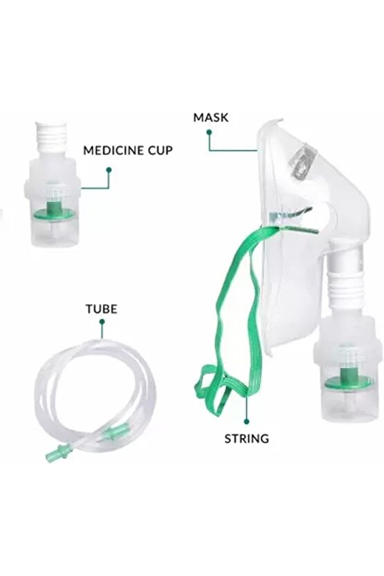 Nebülizatör Maske Seti Nebül Maske 10 Adet Yetişkin