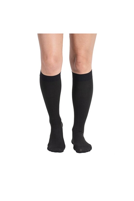 Ccl2 Diz Altı Burnu Kapalı Çorabı (Siyah) NUMARA 5
