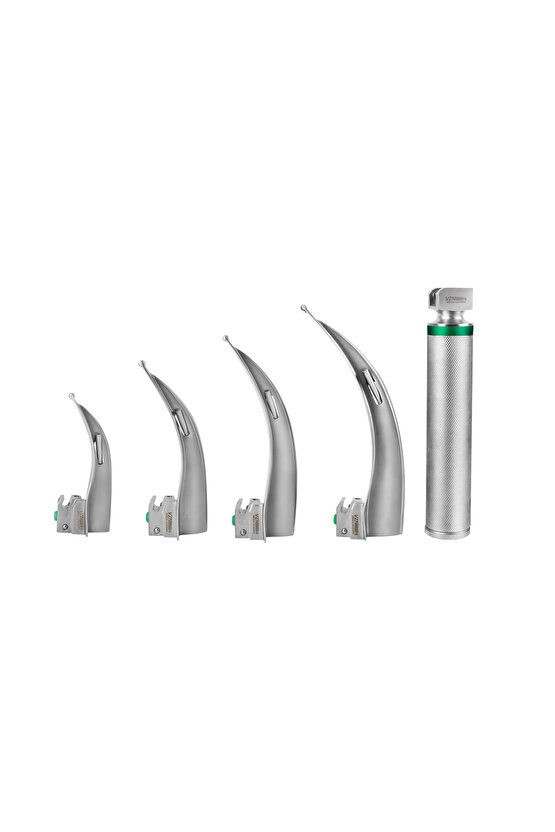Fiber Optik Laringoskop Set 1-2-3-4 Blade