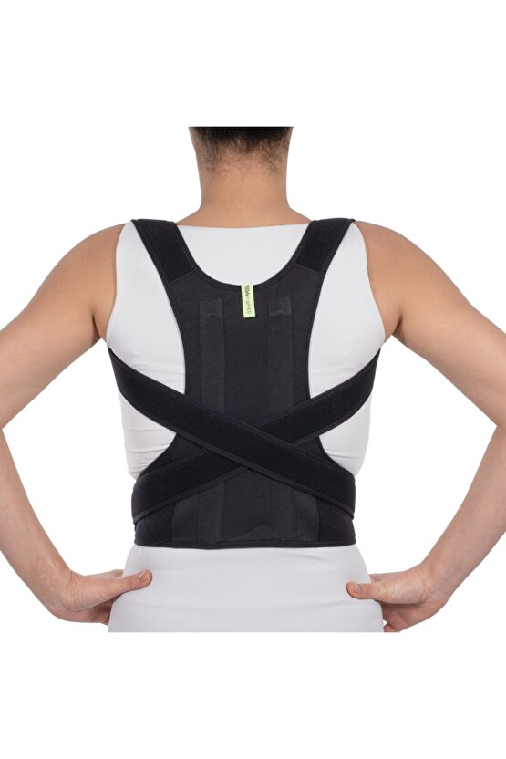 Neopren Postureks Korse Siyah (duruş Bozukluğu, Sırt Kası Zayıflıkları)