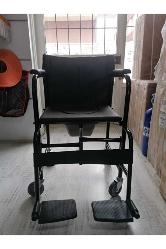 Tekerlekli Hasta Klozet Hasta Klozeti Tuvaleti Banyo Yaşlı Hasta Sandalyesi