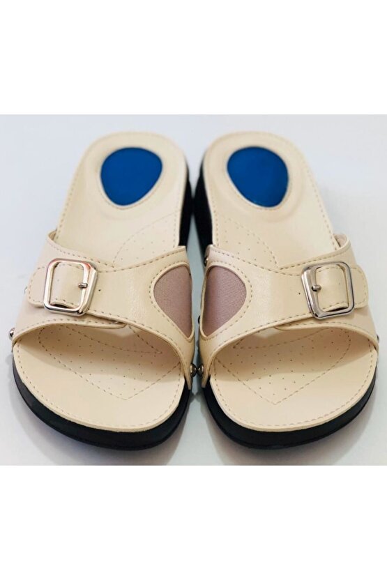 Vixen Pro Anatomik Ve Ortopedik Air Tabanlı Topuk Dikeni Ve Kemik Çıkıntısı (bunyon) Için Terlik Bej