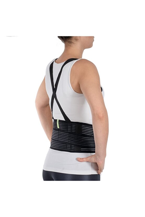 Çalışma Korse 16cm Plus Askılı Siyah Bel Ağrılarında, Fıtık Ve Kireçlenmeler