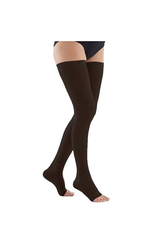 Dizüstü Burnu Açık CCL2 Siyah Çorabı 7 NUMARA