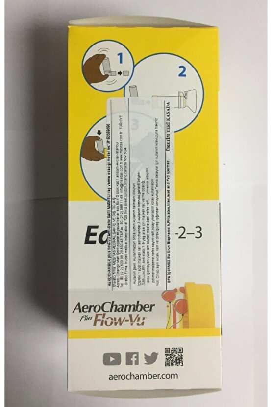 Plus Flow - Vu Adult Medium Mask Sarı