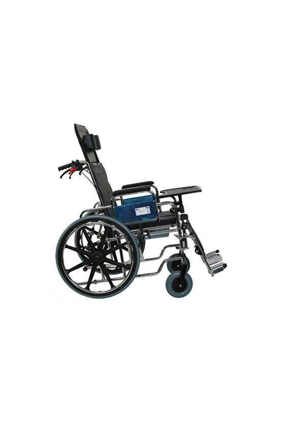 G124 Özellikli Klozetli Tekerlekli Sandalye Engelli Hasta Banyo Tuvalet Sandalyesi