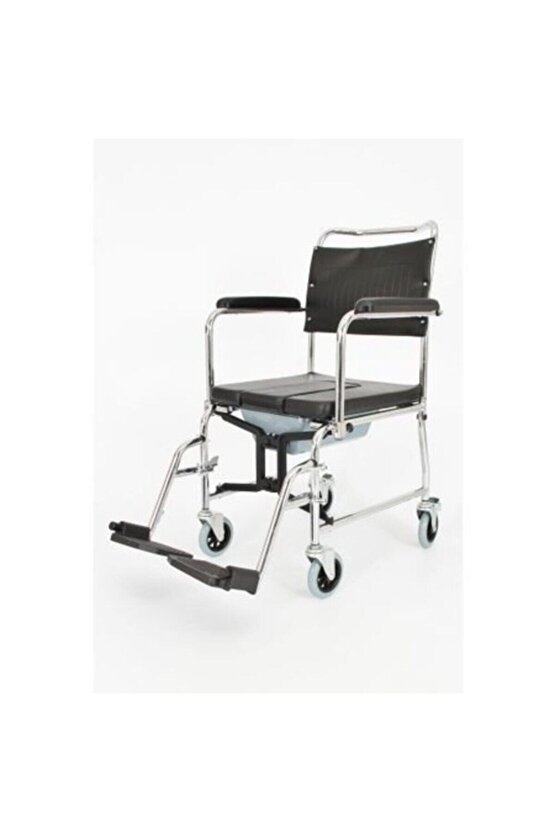 Tuvaletli Özellikli Yan Kolları Çıkar Ayak Çıkar Katlanır Sandalye